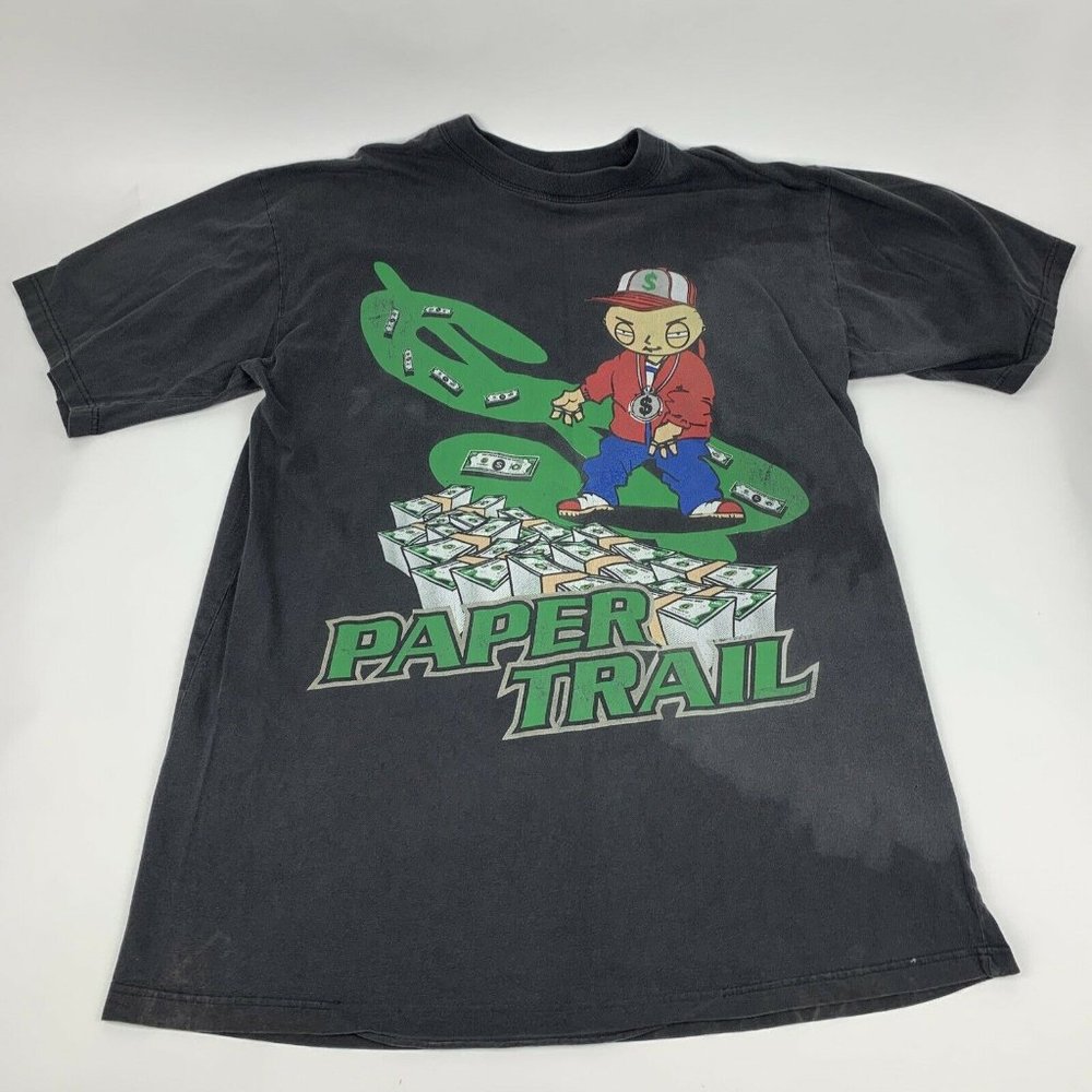 Vintage The Family Guy Stewie Rap T Shirt  Made in USA Bootleg Cartoon 2XL